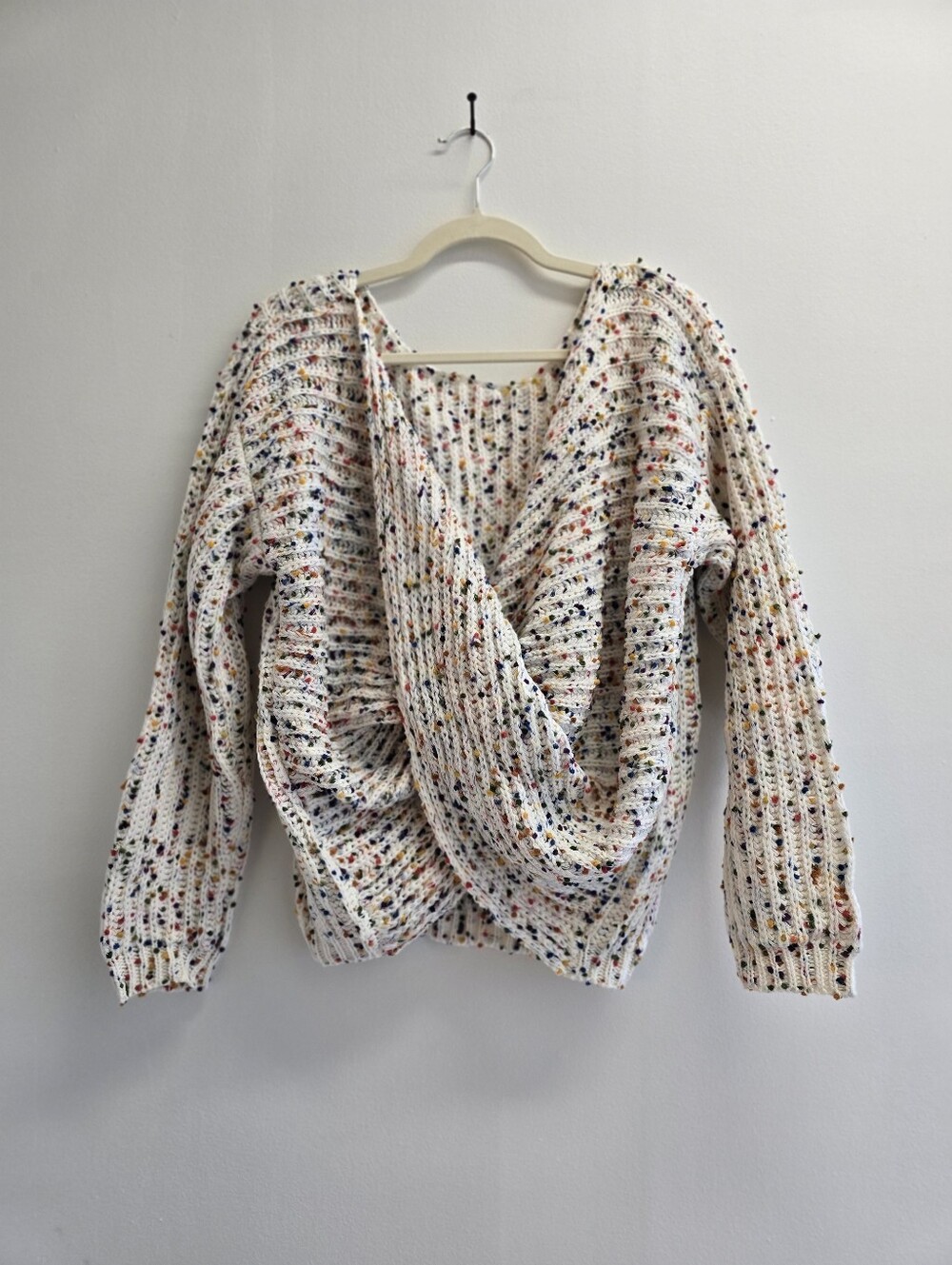 Confetti Sprinkles Twist Reversable Hi-Low Sweater
